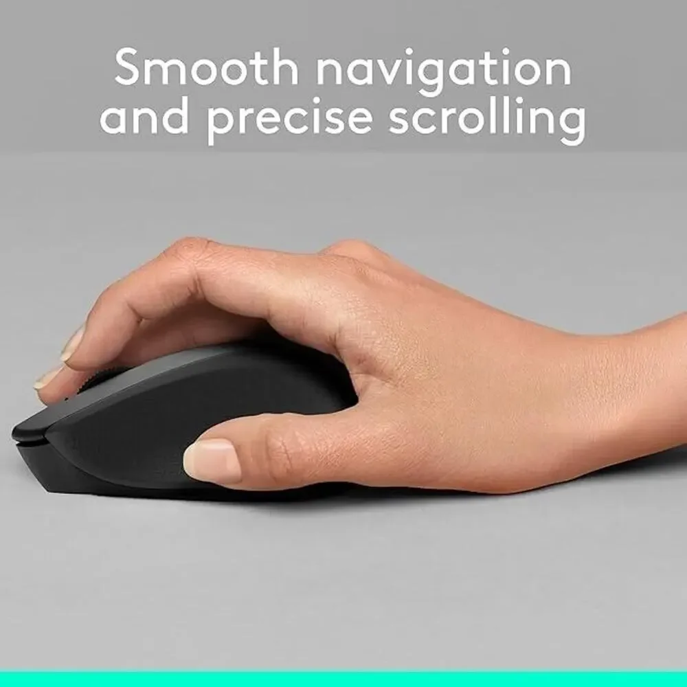 Logitech M330 Silent Wireless Mouse 2.4GHz w/ USB Receiver - Quiet, Lightweight